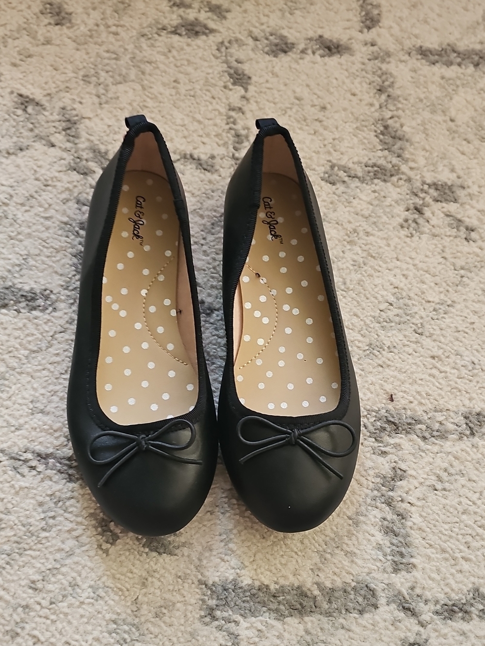 Cat & Jack Black Bow Ballet Flats for Girls
